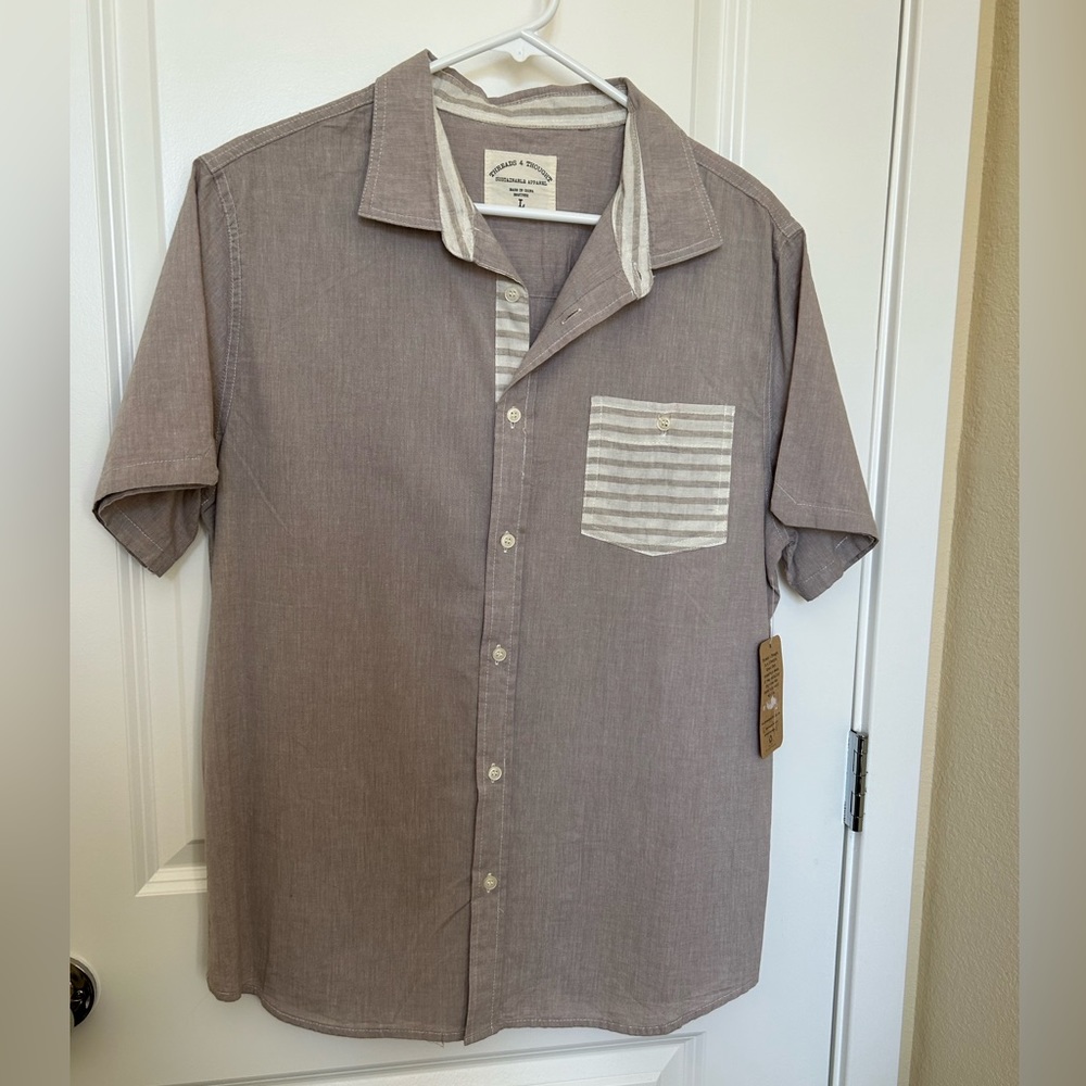 NWT Men’s Large Threads 4 Thought Short Sleeve Shirt